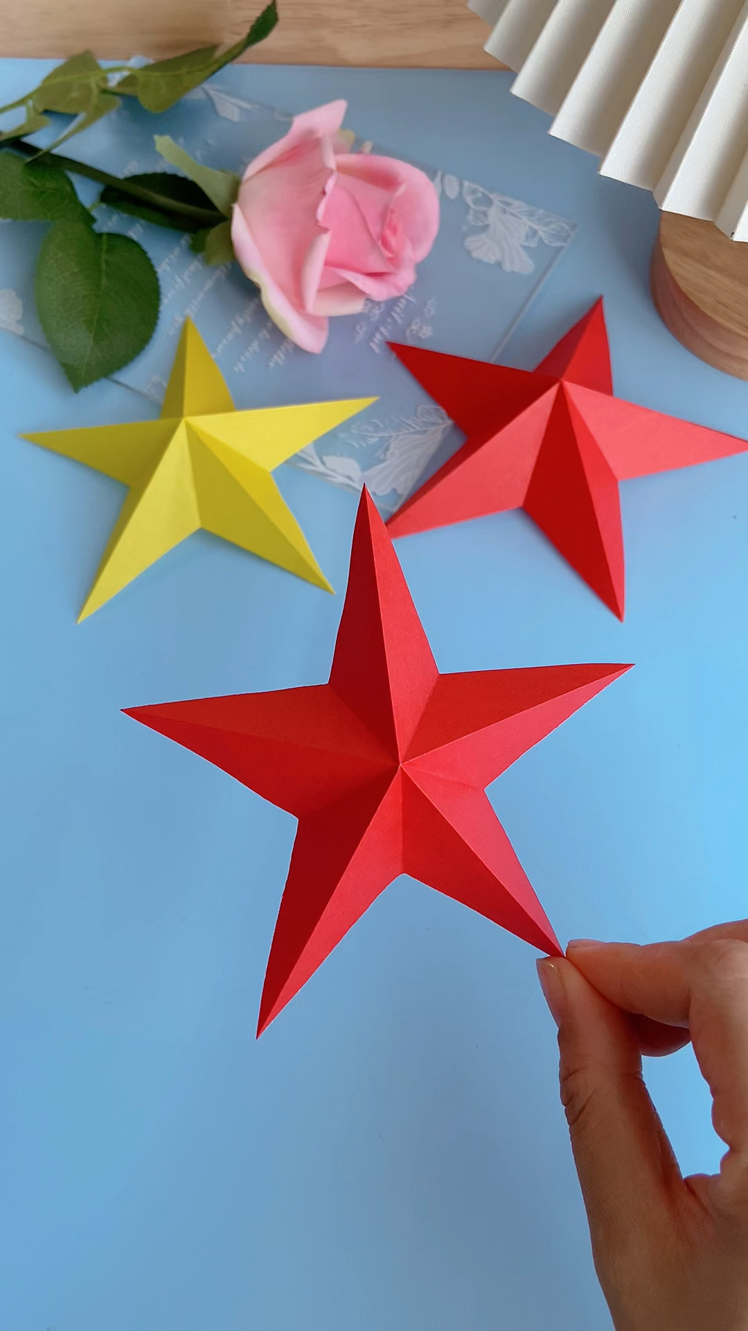 手工制作#最简单的立体五角星剪法来啦!