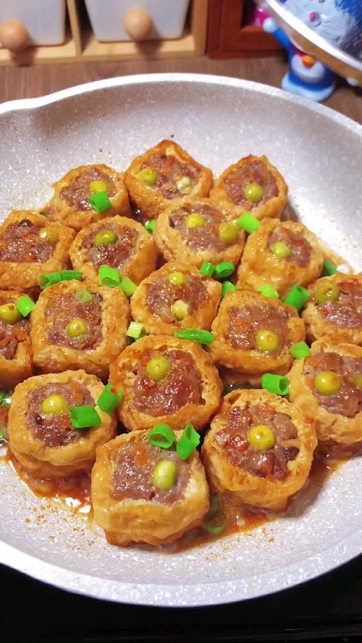 自制美食#肉酿油豆腐,大家一起来试试吧,很好吃的