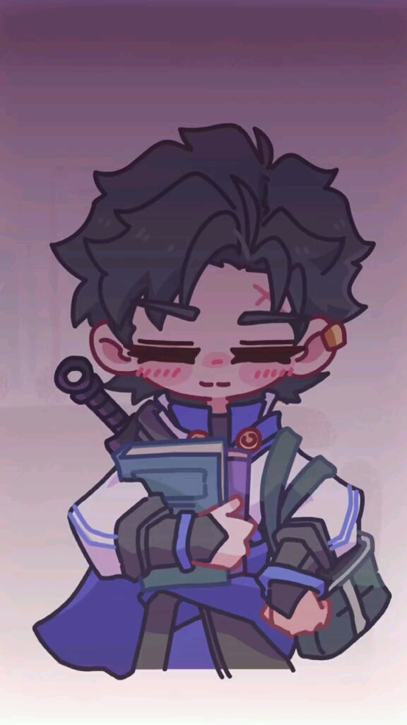 动漫西施好耶今天也和曜仔贴贴了曜施q版动画