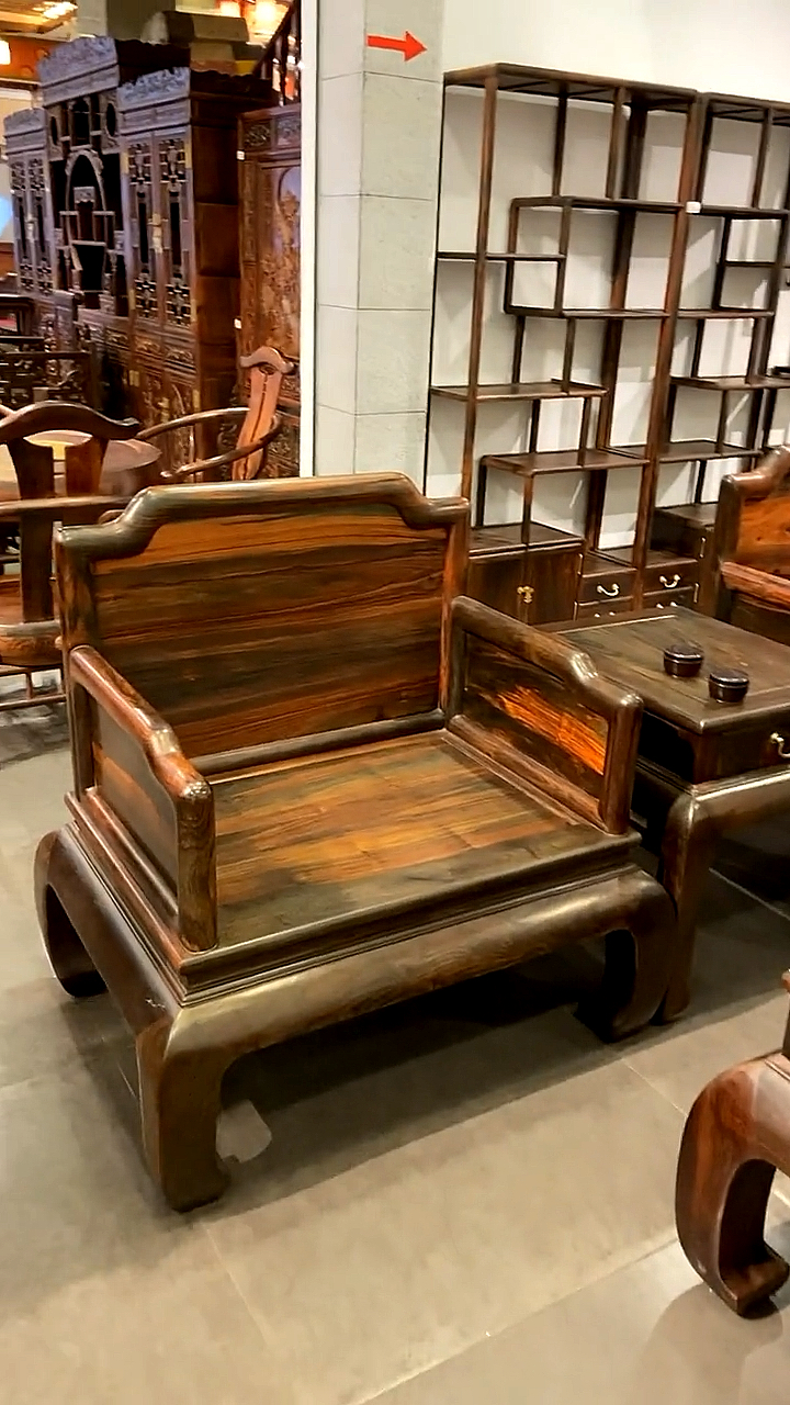 古典红木家具#给你一个家的感觉,大红酸枝明式素面沙发