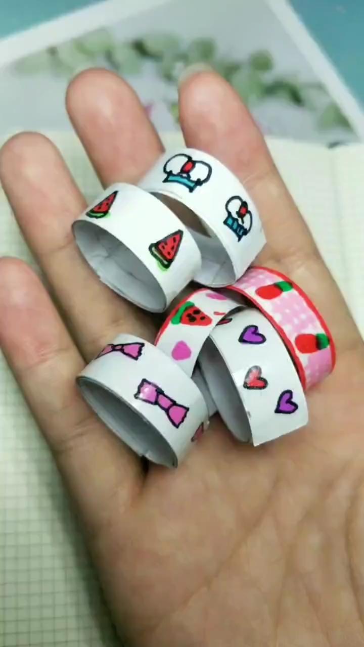手工制作#自制手账胶带,想要什么图案自己就可以做,赶紧学起来