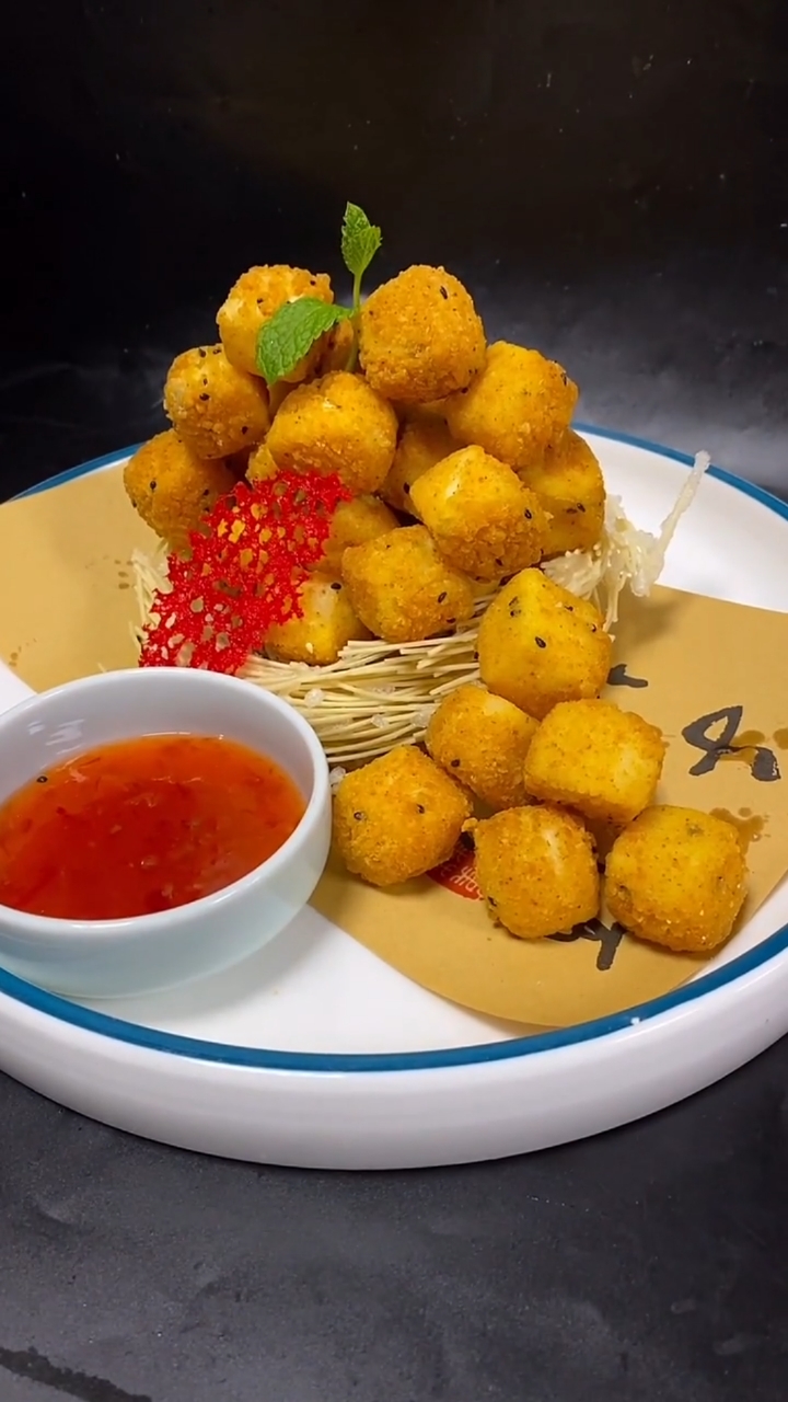 自制美食#七味豆腐面粉0.8两,生粉1.