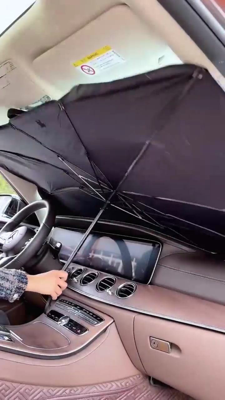 #汽车遮阳伞#汽车隔热遮阳伞-度小视