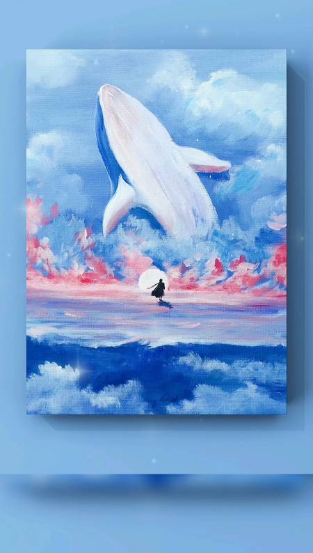 绘画#鲸落万物生,生于海归于海