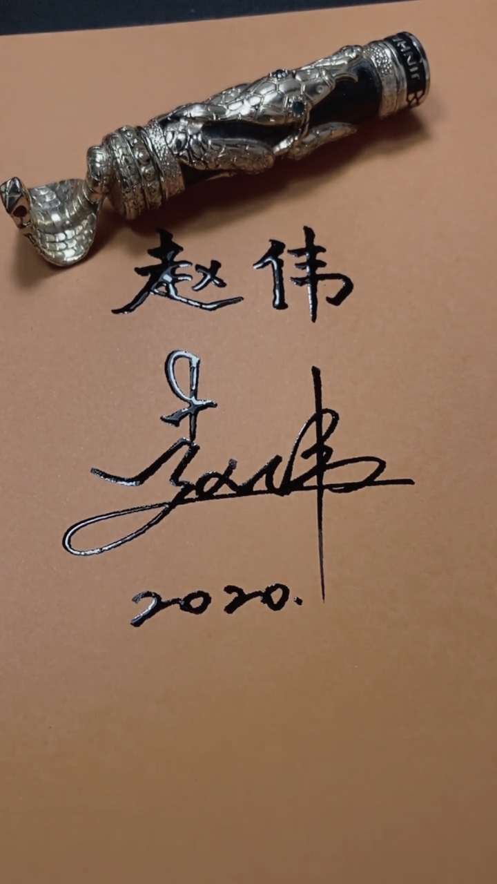 你留名我设计,怎么好看怎么美就怎么写#赵伟,你的名字写好了,请惠存