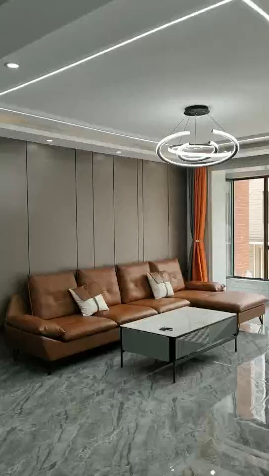 装修设计#木饰面板与格栅搭配安装效果实景拍摄