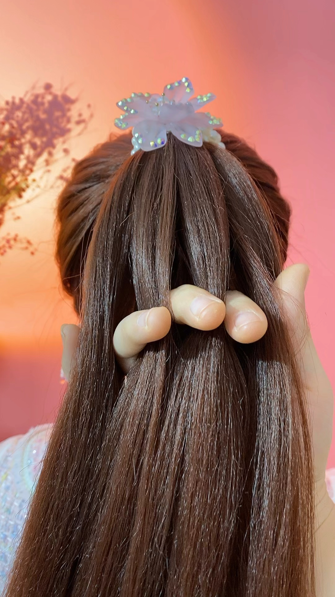 全民最火编发#四股圆辫慢动作教程讲解