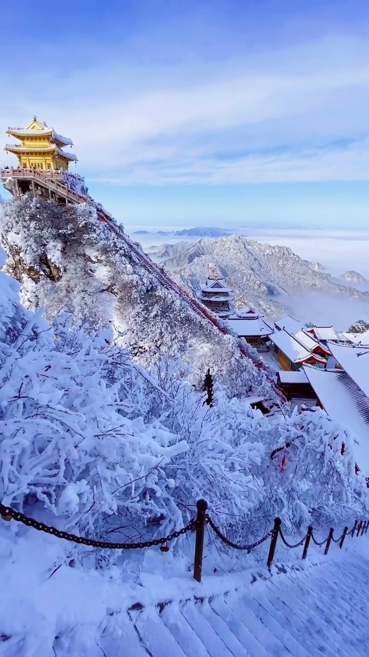 过好冬天#老君山的雪景真的太惊艳了