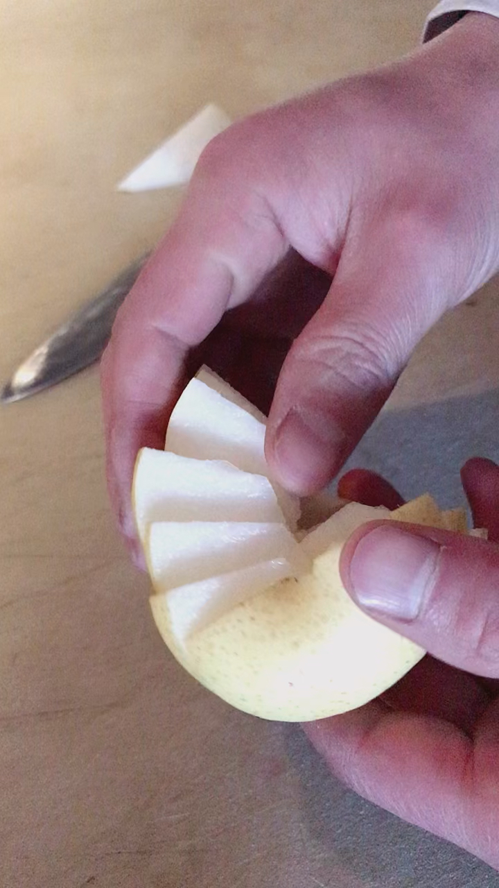 雪梨扇子摆盘太漂亮了