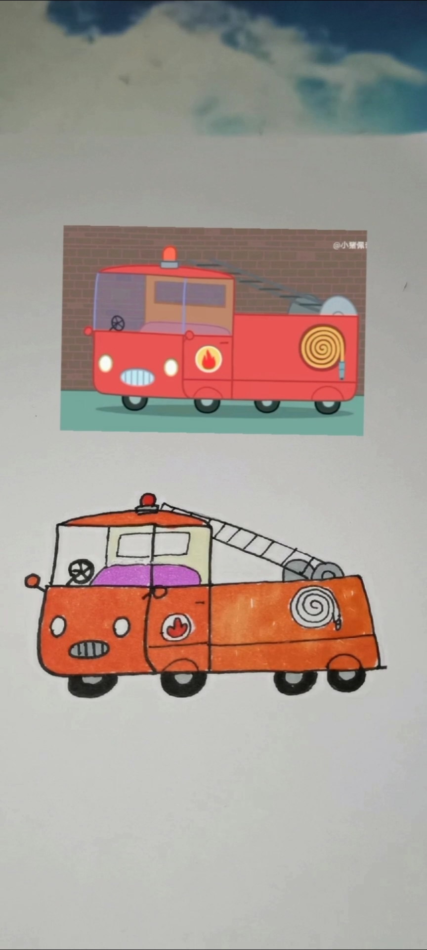 全民最牛手艺人#兔小姐的消防车02简笔画-度小视