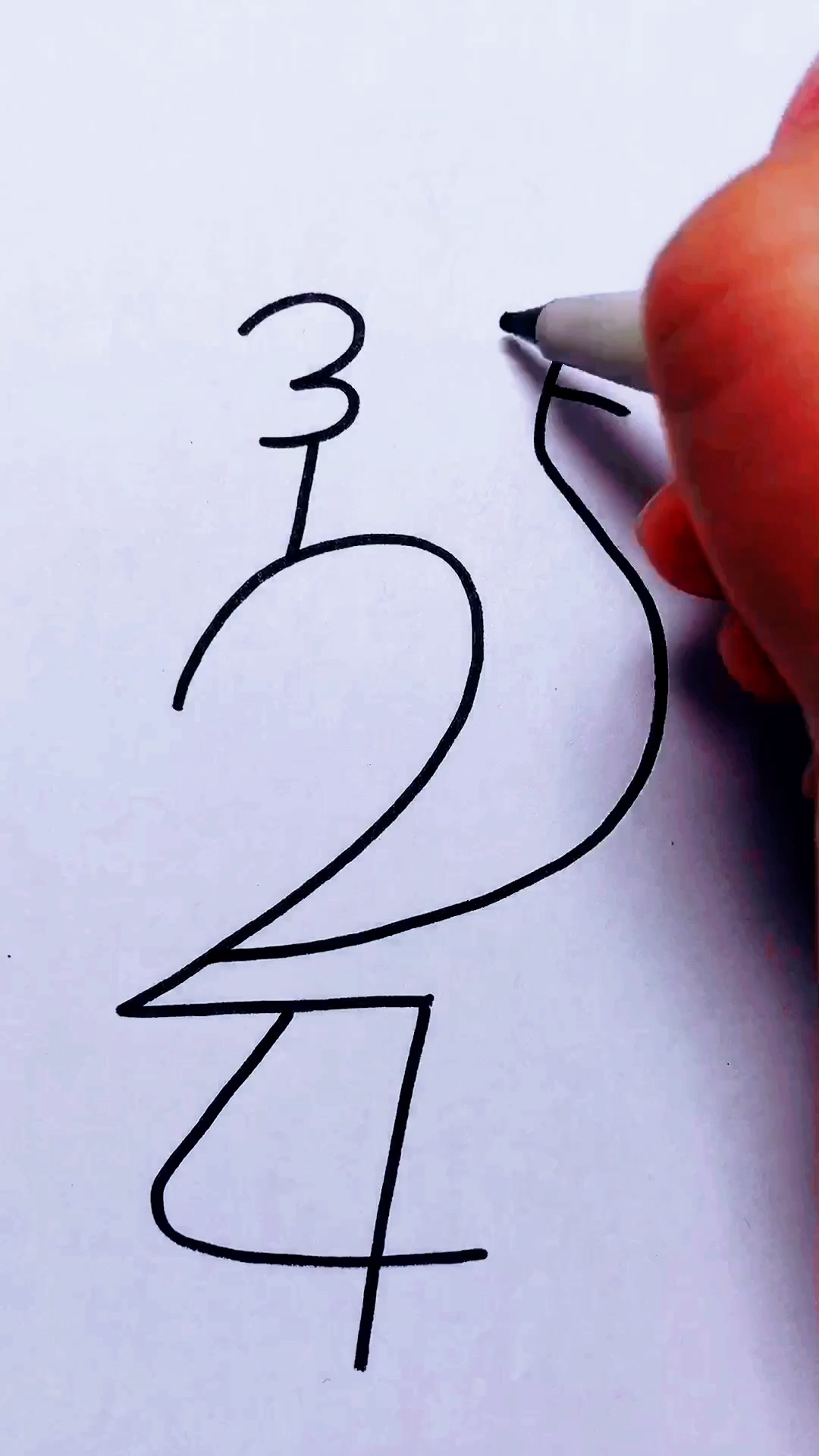 简笔画#数字画小鸟