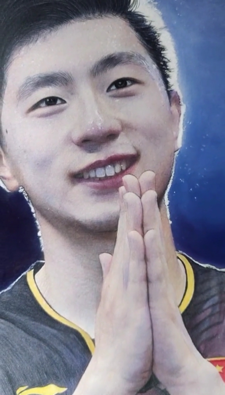 画个帅气的奥运冠军马龙#画画#马龙#歌曲骁#奥运冠军