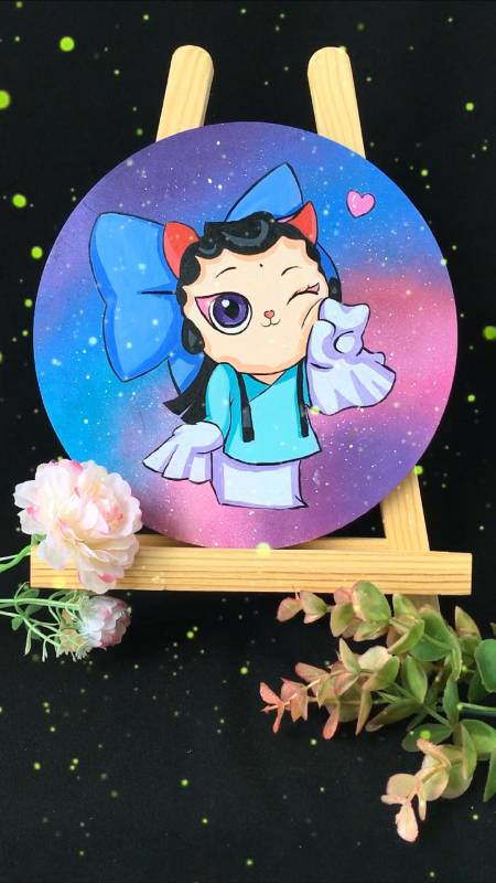 绘画京剧猫小青动作神还原