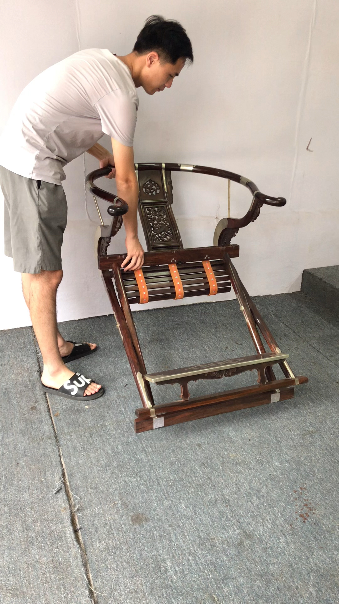 头把交椅#大红酸枝头把交椅