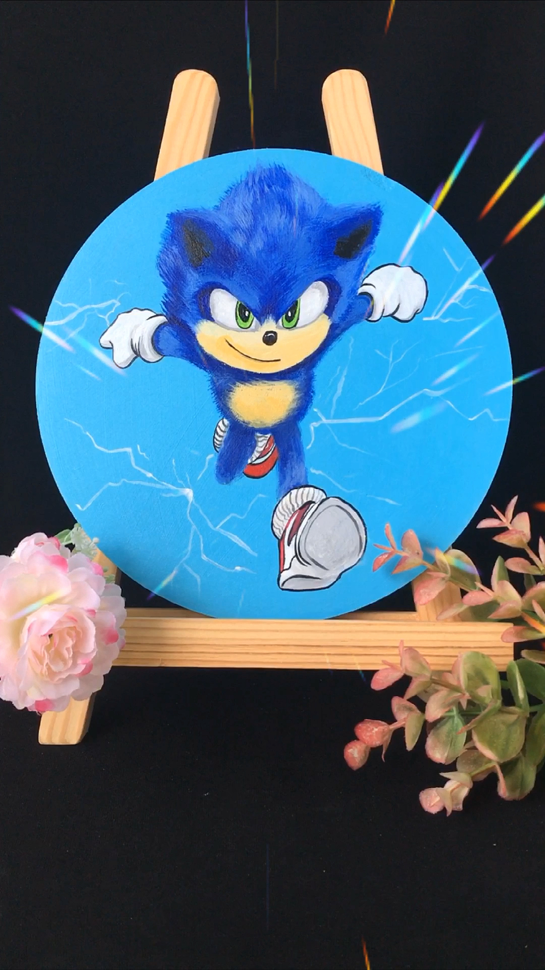 绘画#索尼克帅气来袭～画的好看吗?-度小视