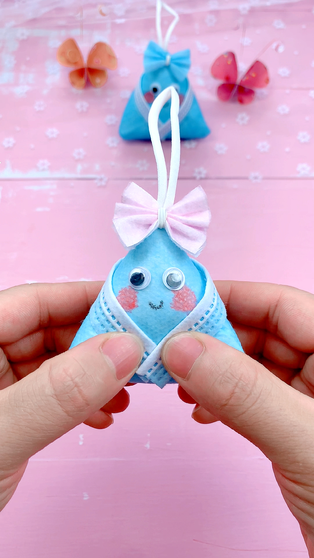 手工制作用完的口罩别丢哦教你做可以捏的可爱小粽子