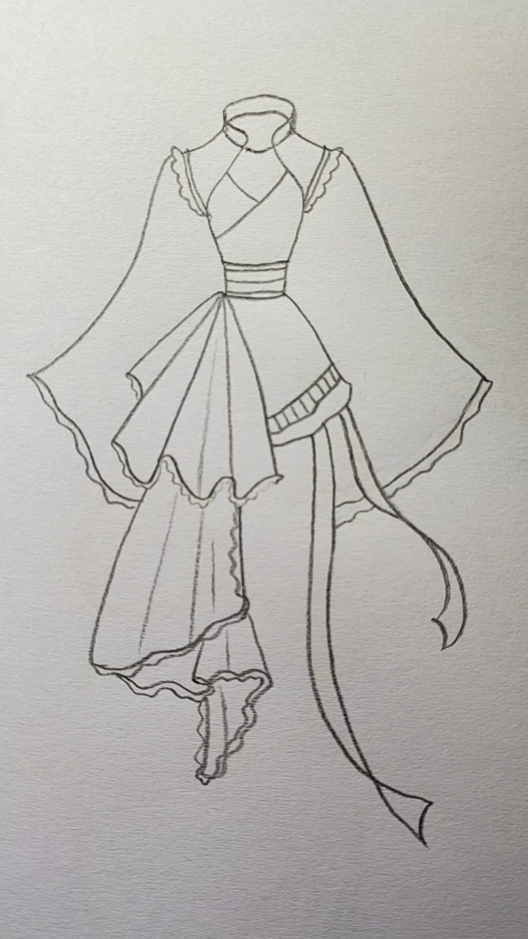 画画原来如此简单用简单的线条勾个漂亮裙子过冬可以么