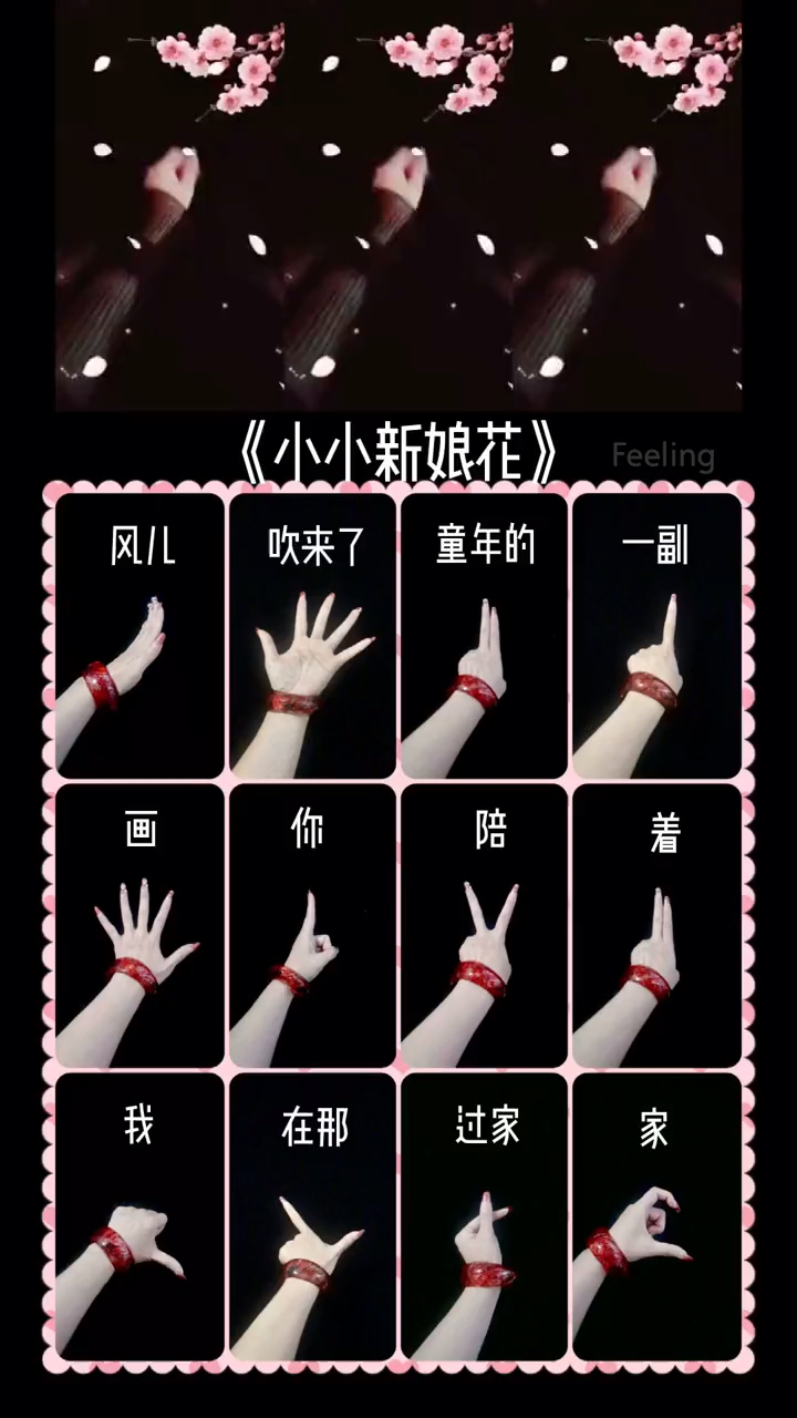 手势舞教程小小新娘花手势舞教程搭配示范