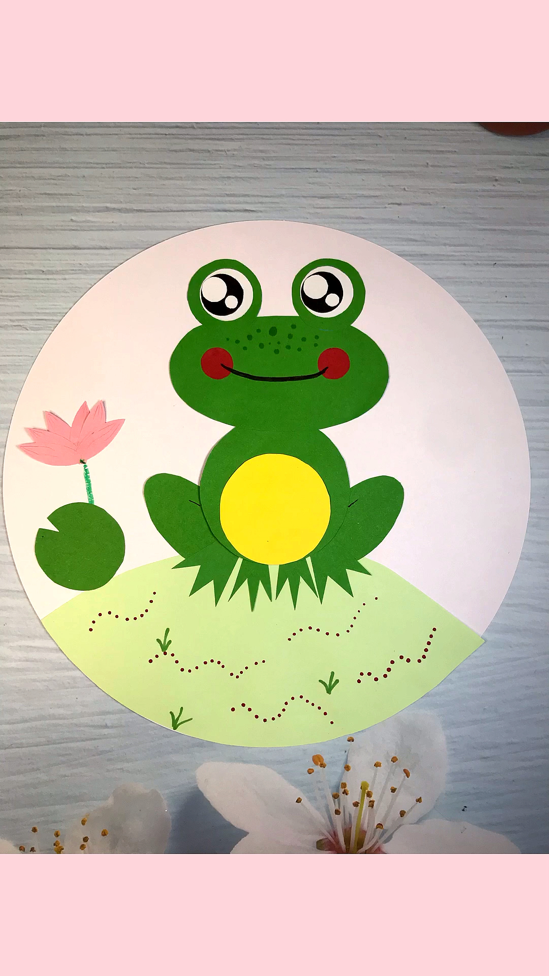 幼儿园手工#几何图形做可爱小青蛙-度小视