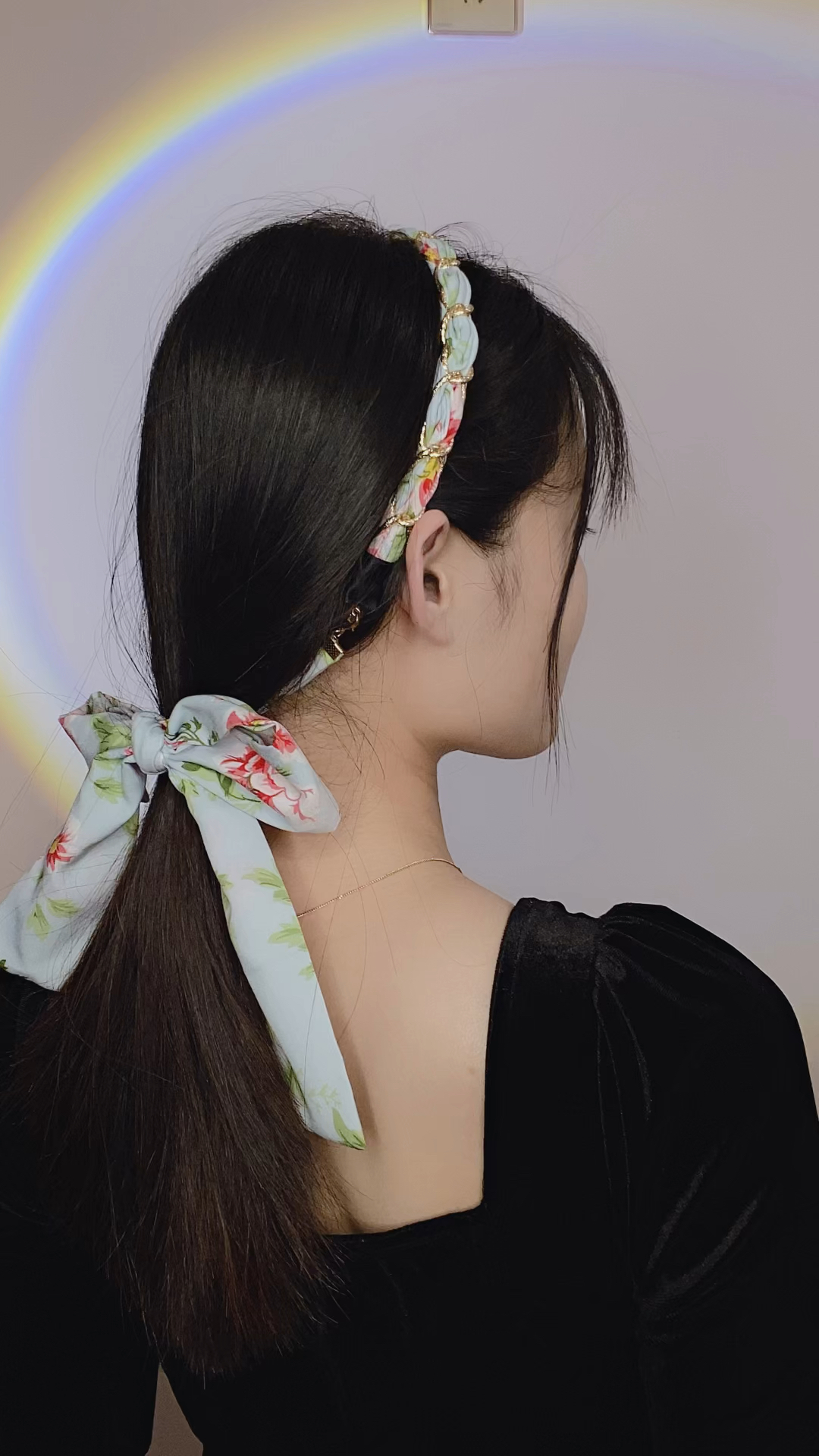 教你快速飘带发箍扎法