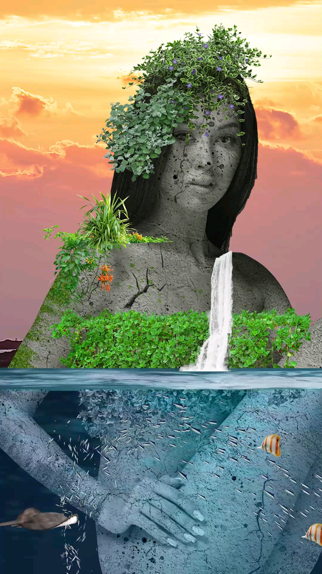 视觉震撼#女人是水,水能生财,见者好运,祝你财宝伴左右,富贵吉祥!