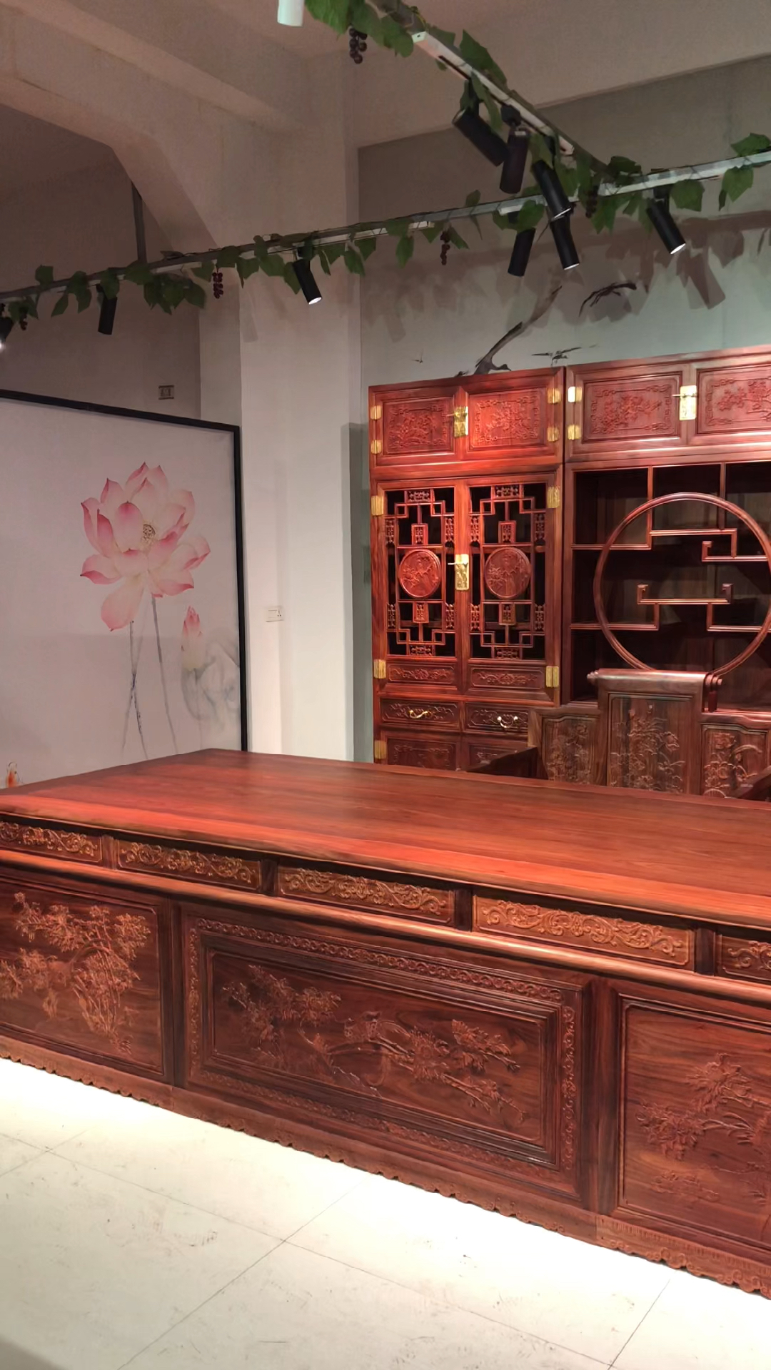 #古典红木家具#办公室组合