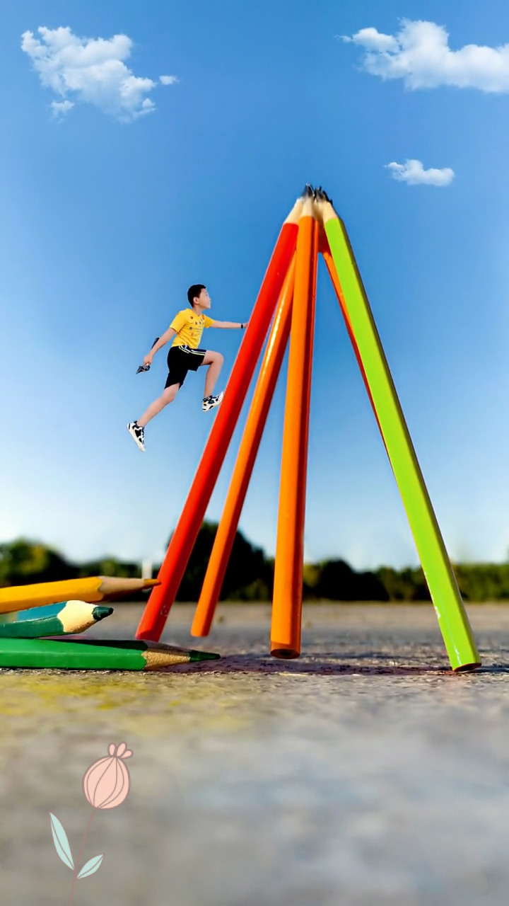 手机摄影#铅笔这样拍创意片,好玩又搞笑