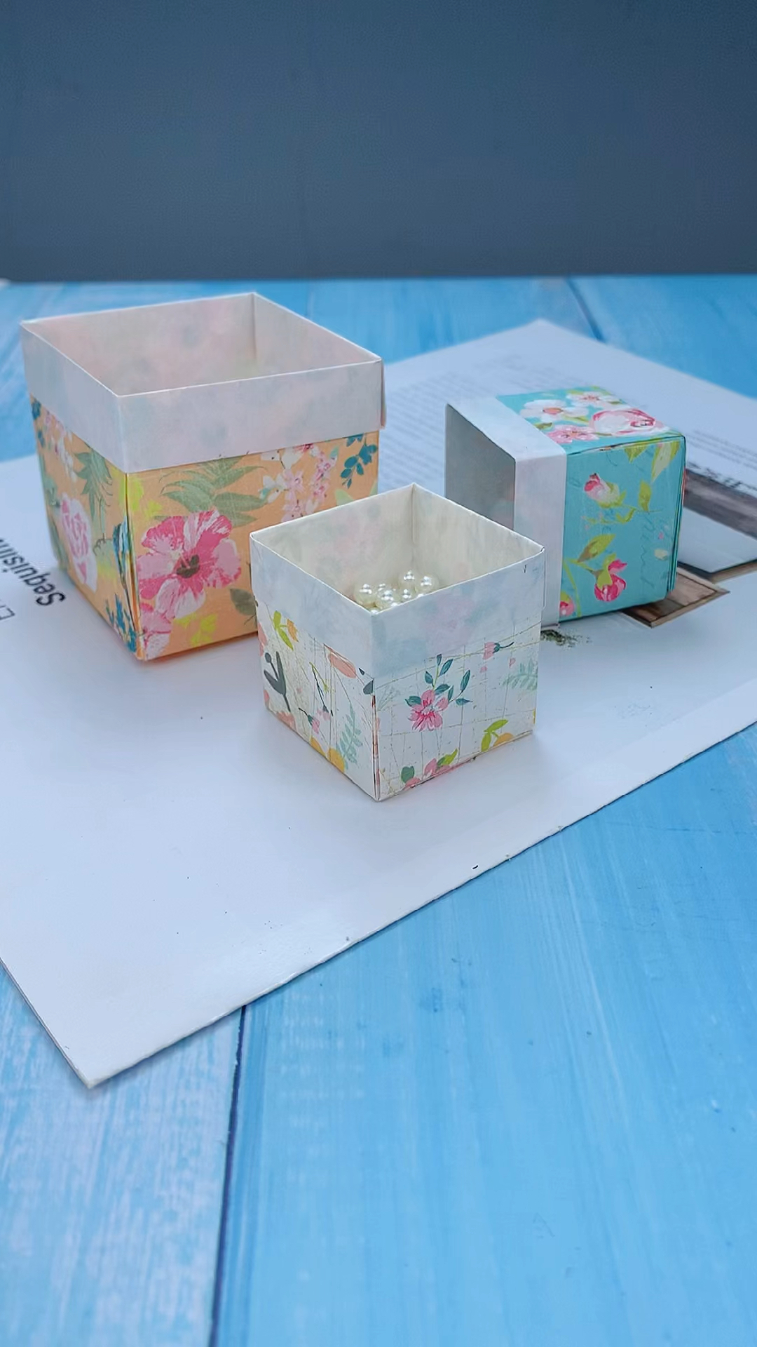 手工折纸用半张a4纸折的超大容量的收纳盒太实用了吧