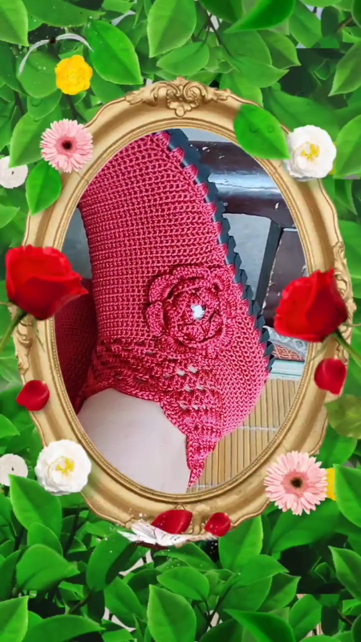 手工钩织#手工钩秋季短靴