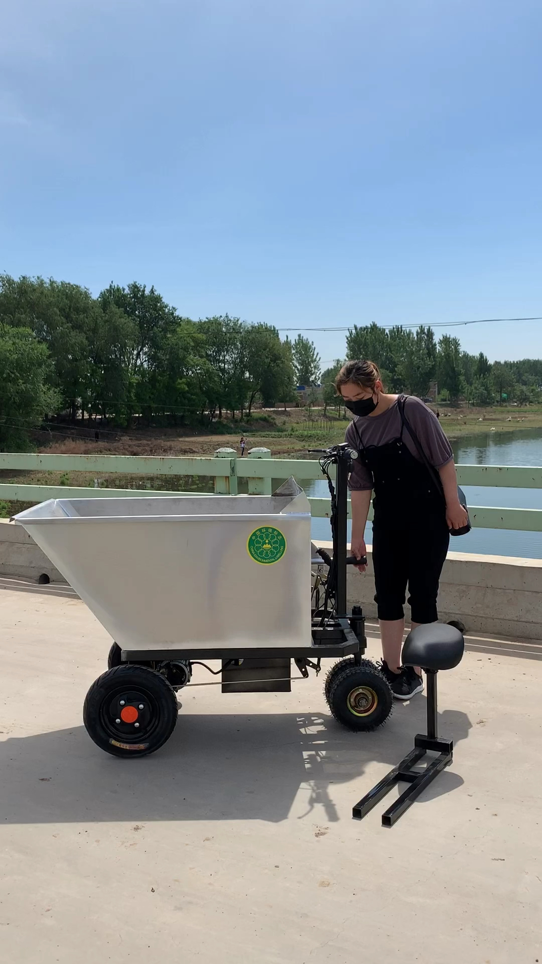 电动手推车#养殖清粪车