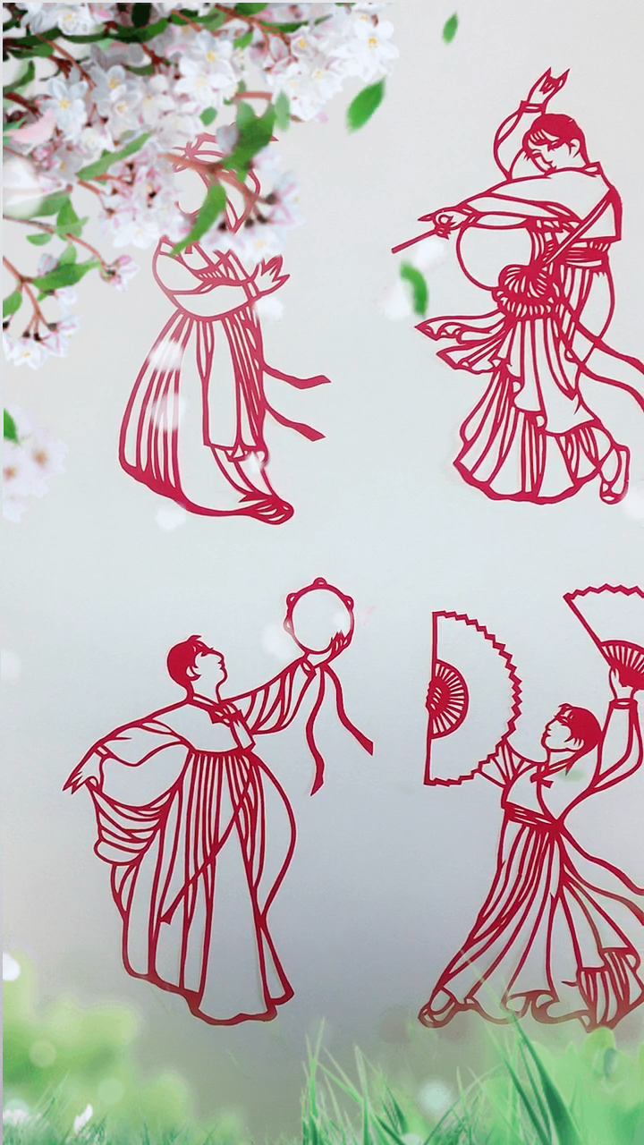 朝鲜舞蹈剪纸作品