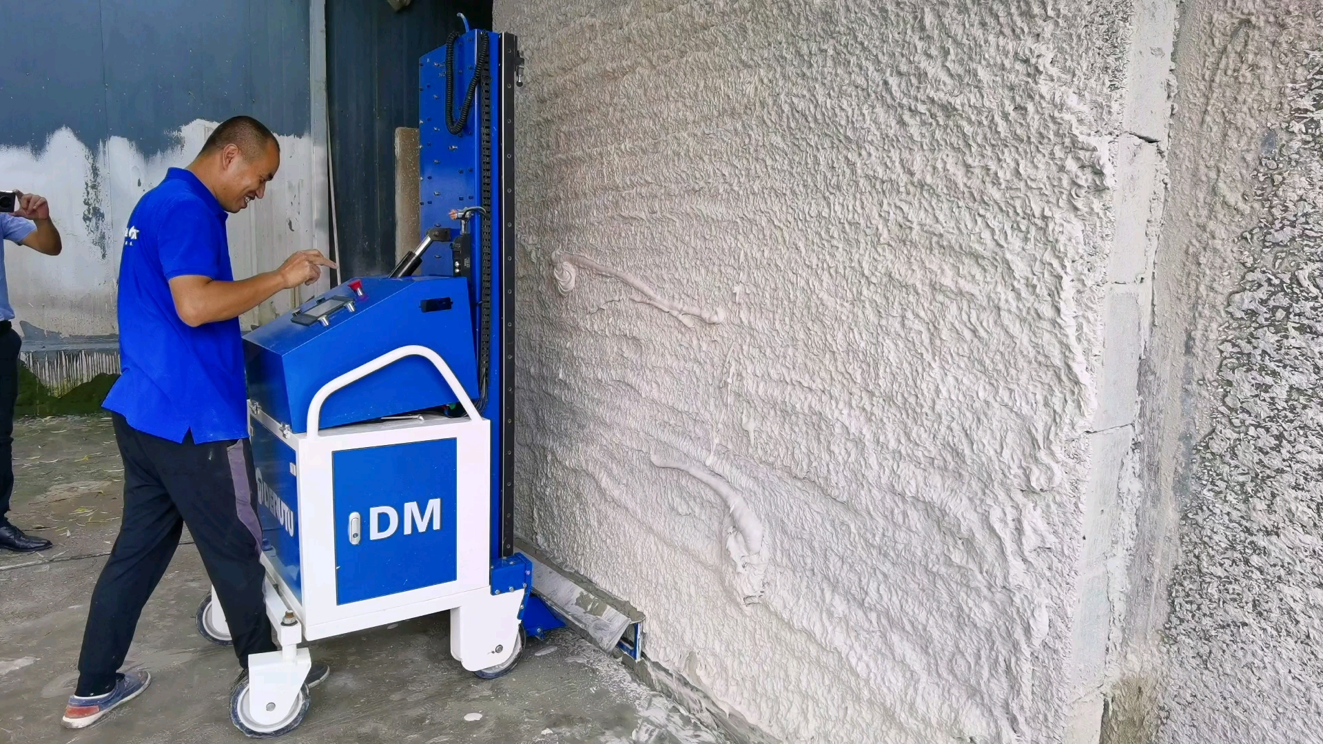 抹墙大师#轻质粉刷石膏机器抹平