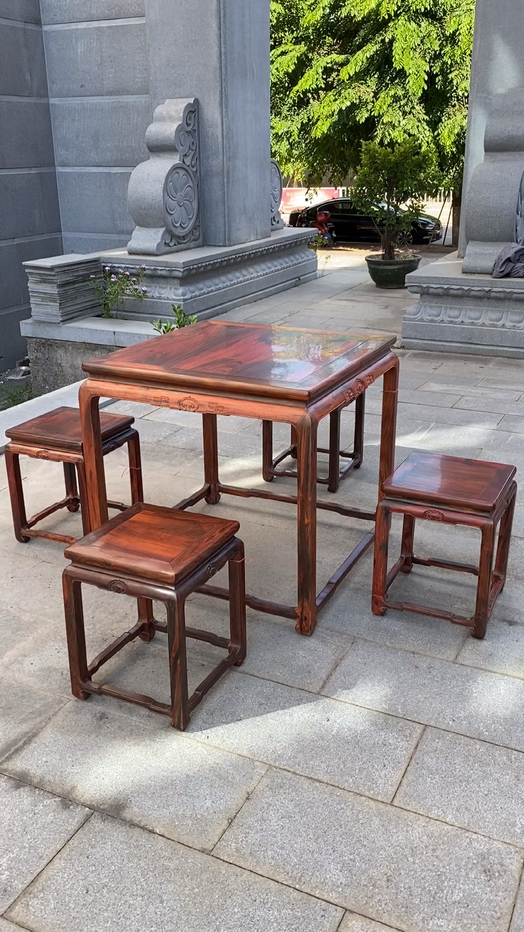 古典红木家具#八仙桌的兄弟四仙桌