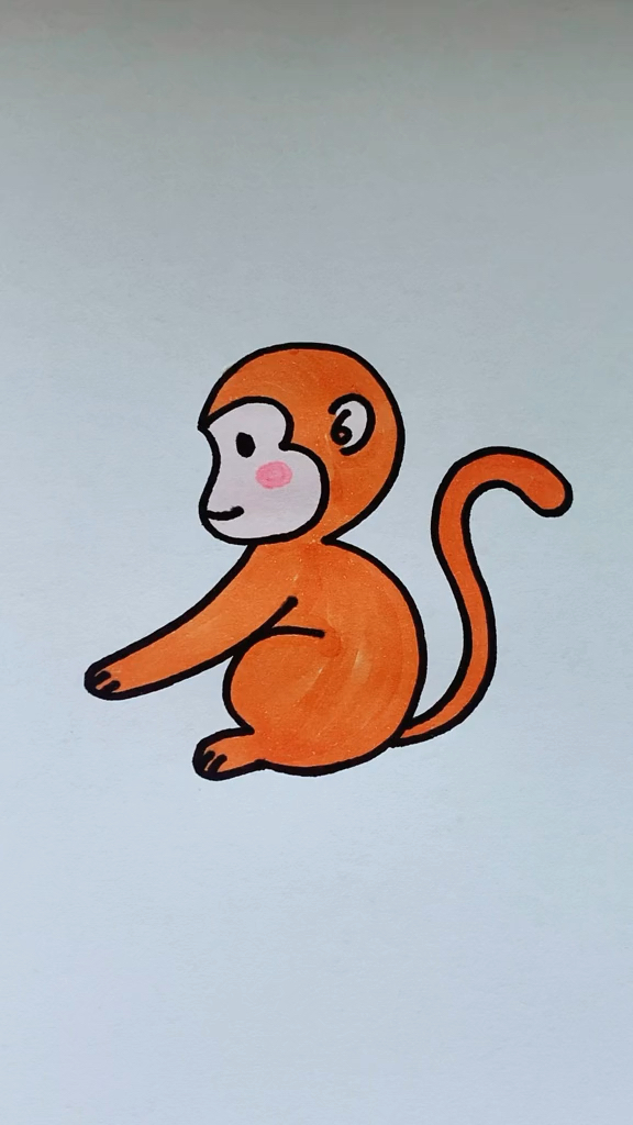 简笔画#数字3画小猴子