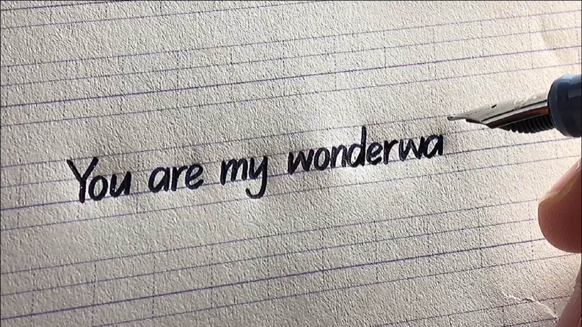 手写文字#youaremywonderwall