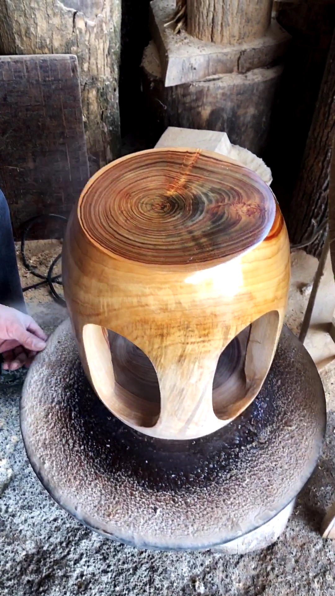 手工制作#玲珑鼓凳