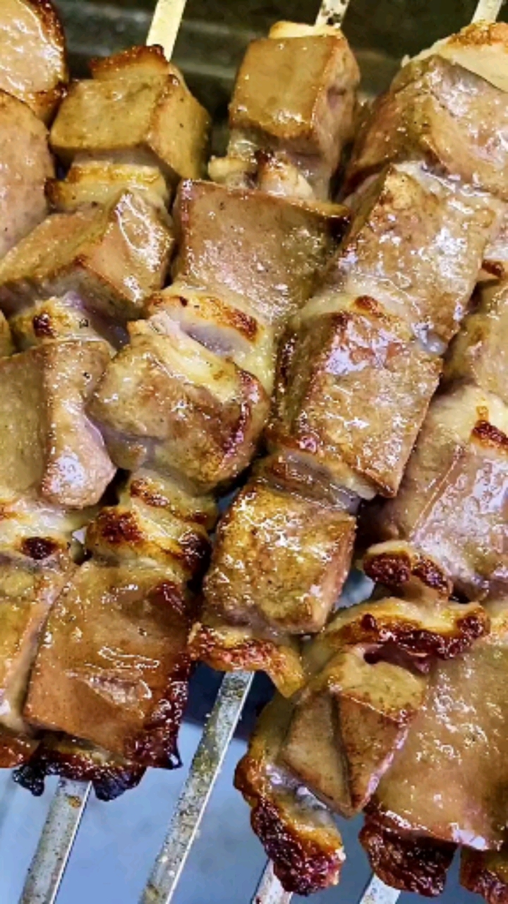 东北烧烤啥都能烤#这油包肝就是好吃!