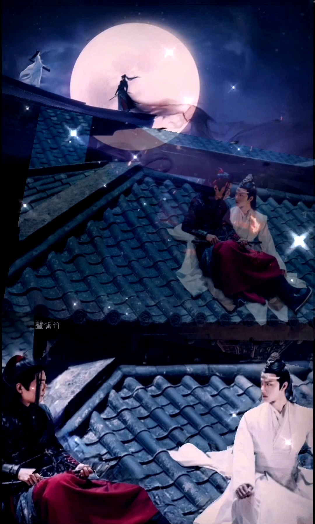 陈情令#《忘羡》屋顶谈心,蓝忘机一句"让我帮你",魏无羡打开心结