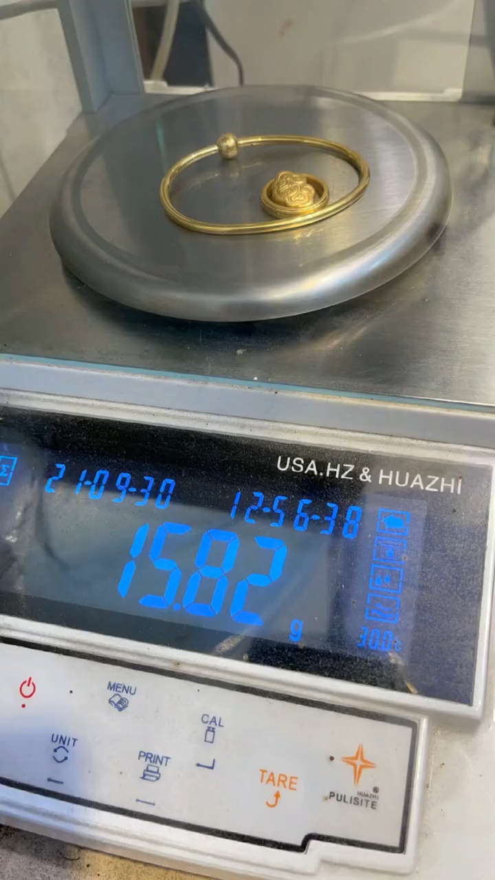 15克的黄金打一个古法素圈手镯