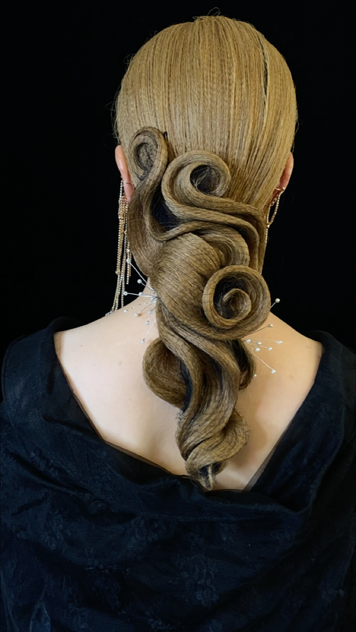 晚宴发型,舞会盘发