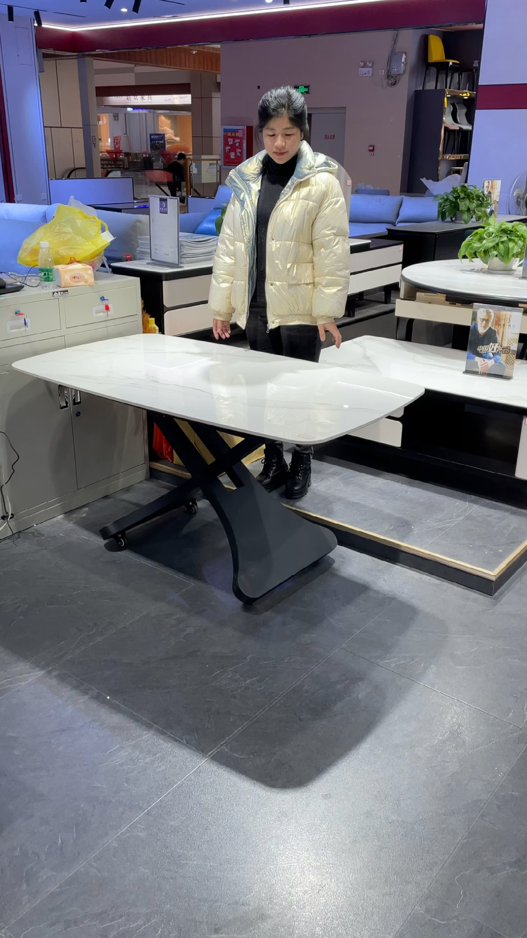 多功能升降餐桌餐桌茶几于一体轻便好挪动高低随意调让空间灵动起来