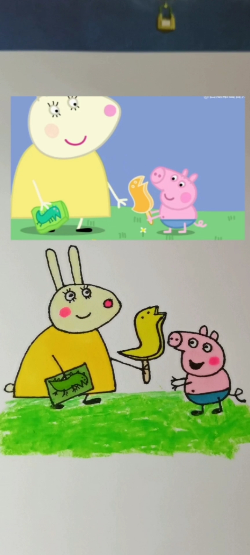 全民最牛手艺人#动画片小猪佩奇简笔画-度小视