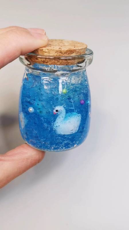 #创意手工diy#用水宝宝自制海洋许愿瓶简单又好看-全民小视频