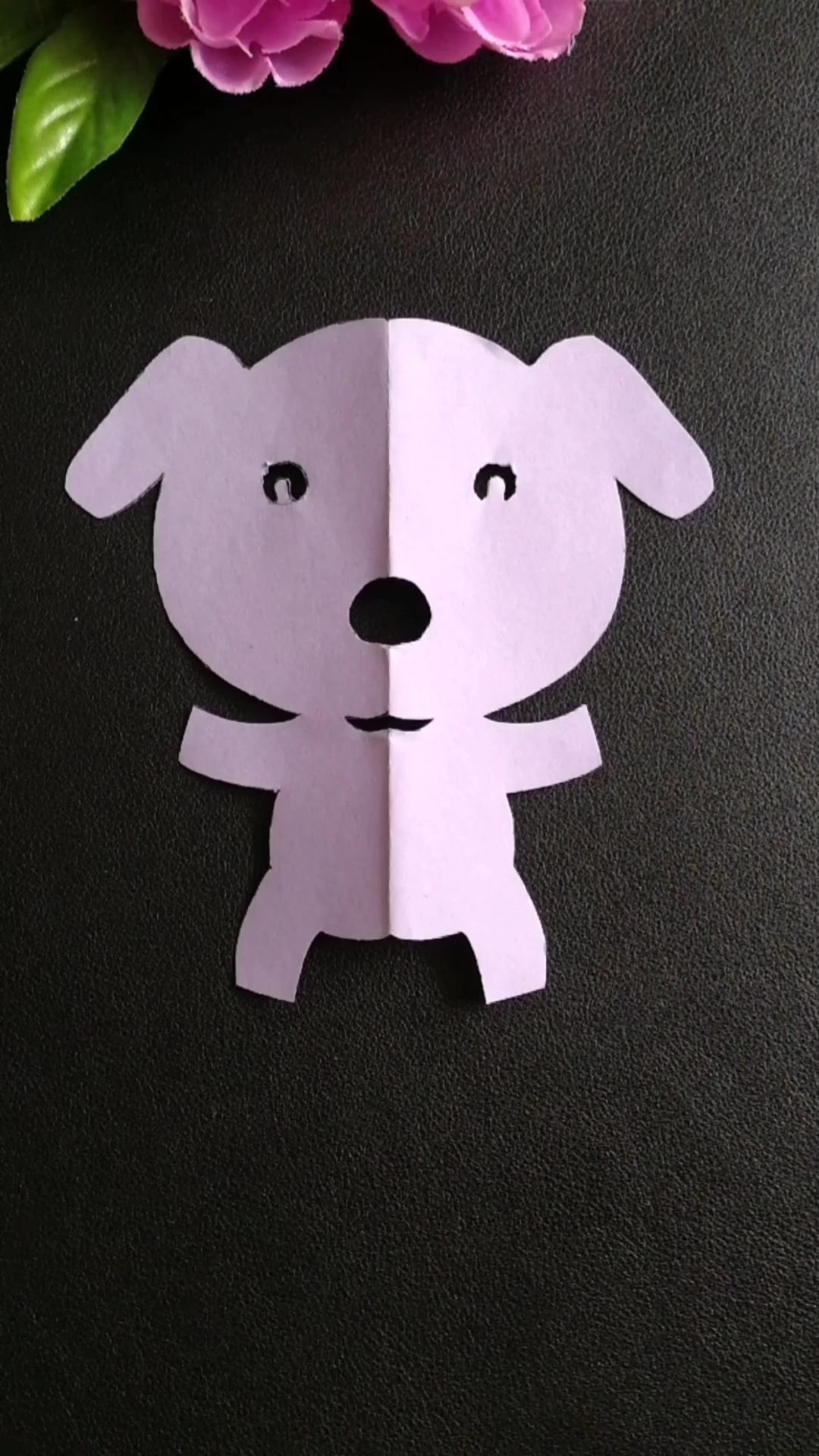 小狗剪纸简单图片