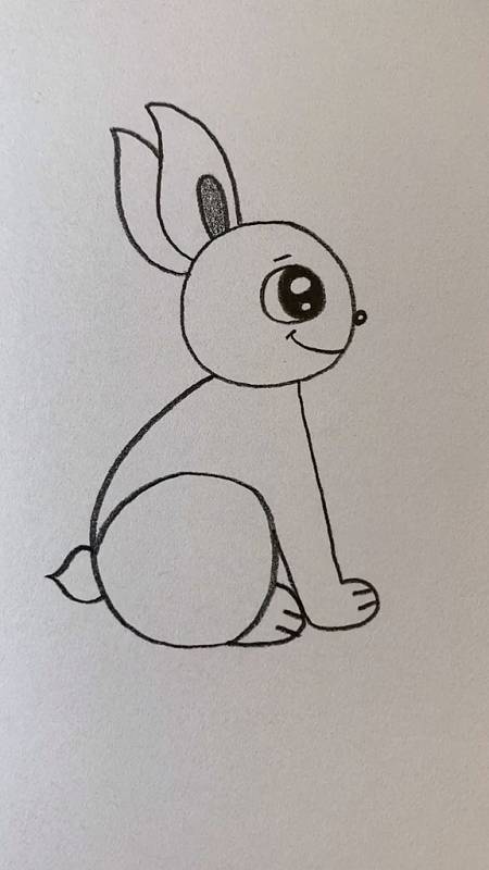 简笔画#教你画非常可爱的小白兔