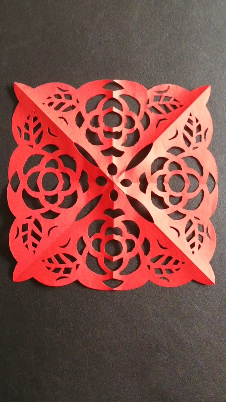 剪纸#手工剪纸四角窗花,喜欢的赶紧收藏吧.