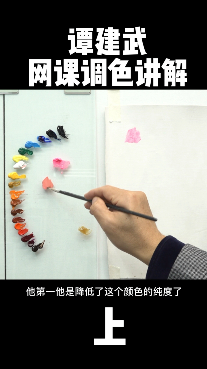 油画调色谭建武老师网课油画人物肤色调色讲解
