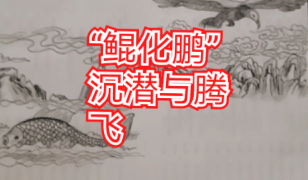 鲲化鹏#北冥之鲲化身为鹏的过程虽然只是转瞬,但在此之前力量的累积