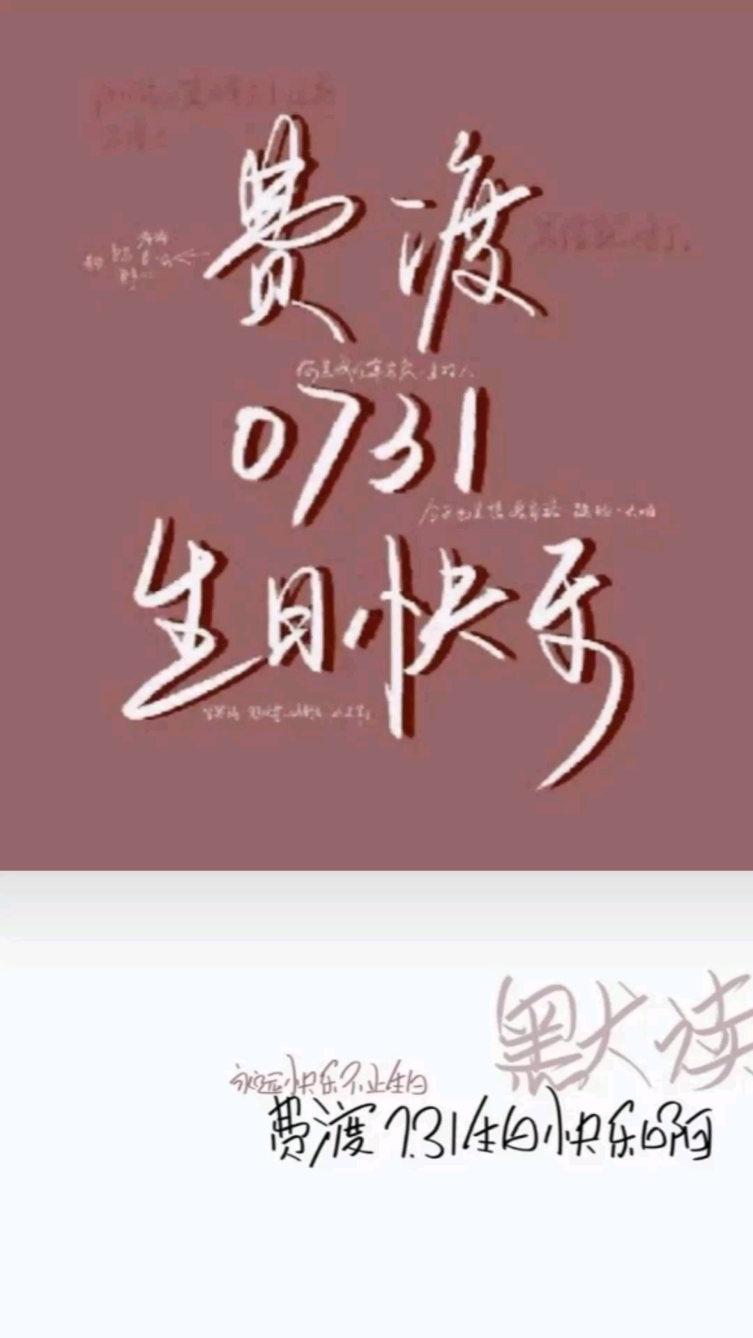 费渡0731生日快乐#祝费嘟嘟生日快乐!