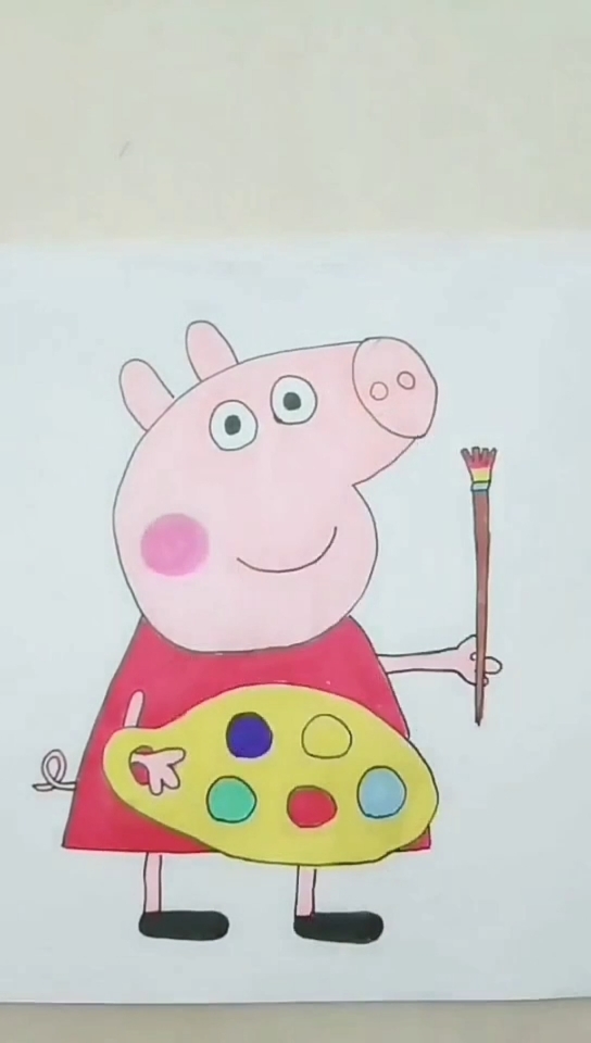 今天分享爱画画小猪佩奇简笔画